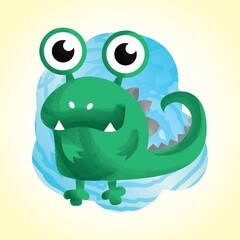 cute monster cartoon