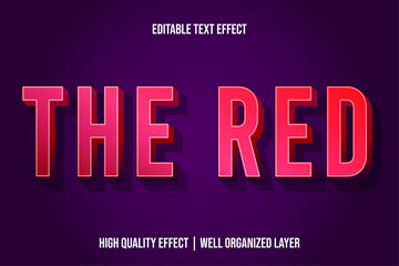 The Red, 3d Style Text Effect