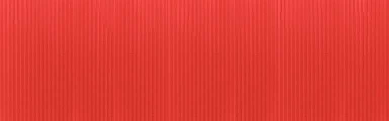 Panorama of red Corrugated metal background and texture surface or galvanize steel