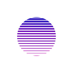 Purple abstract round logo. Vector illustration.