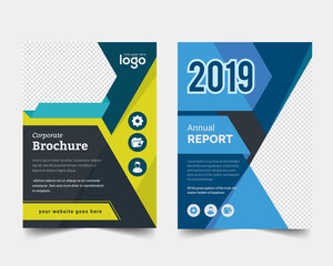 Abstrat Annual Report Cover Design Template.