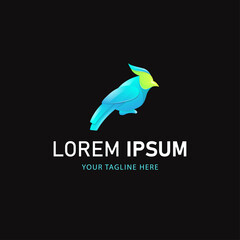 Bird Logo Design. Animal Logo Gradient Style