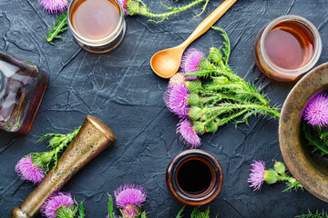 Silybum medical herbs