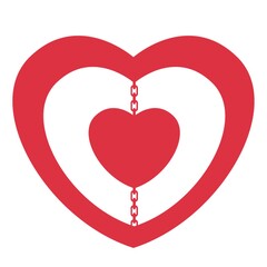 heart with chains