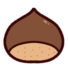 シンプルな秋の果物　栗