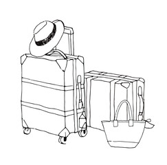 夏のリゾート女子旅イラスト素材