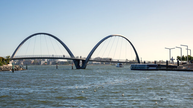 Elizabeth Quay Bridge at Perth Western Australia