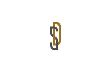 Fototapeta premium SD Letter Premium Elegant Vintage Linked Logo