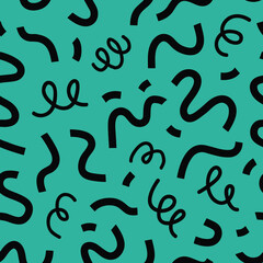 Vector seamless background pattern with cut out abstract shapes