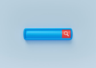 minimal search bar. Searching, Browsing Internet Data, Information Networking Concept. 3d rendering