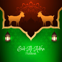 Eid Al Adha mubarak festival greeting background