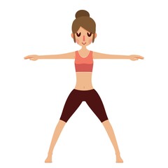 girl practising yoga in wide-legged standing pose