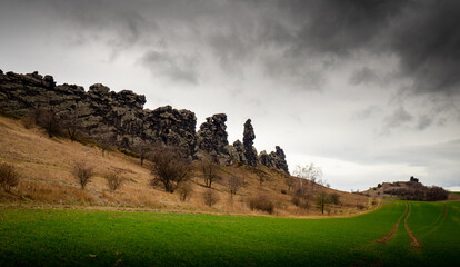 Devils Wall trail in Harz Germany