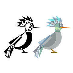 Abstract geometrical style bird