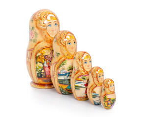 Russian folk wooden nesting doll