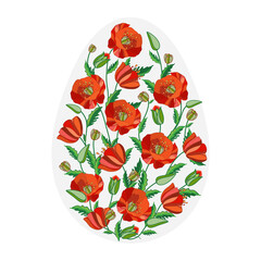Easter eggs. Graphic drawing. Vector. Easter flowers, decoration. A traditional holiday all over the world. Happy easter. Christ is risen. Truly resurrected. Holy holiday