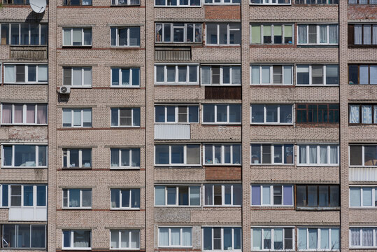 Typical facade of the panel building