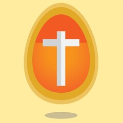 Obraz premium cross with egg frame