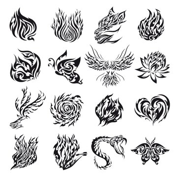 collection of tattoo design