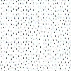 Simple vector seamless rain pattern, Scandinavian style illustration