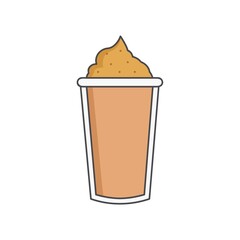 cold coffee with whipped cream