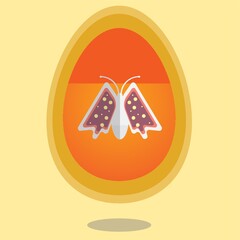 easter butterfly with egg frame