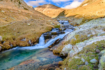 Valley of the River of Freser, in the Catalan Pyrenees Mountains. (Spain)