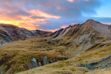 Sunset in the mountains (Ulldeter, Pic de Freser, Terapits, Catalan Pyrenees, Spain)