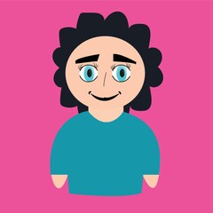 girl with curly hair