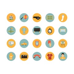 set of soccer icons