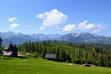 Tatra Mountains panorama seen from viewing point near Bukowina Tatrzanska. Gorgeous mountain range...