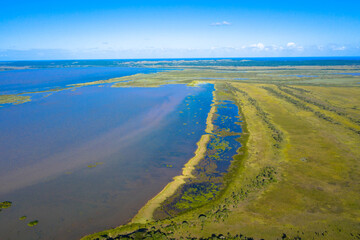 Aerial view: iSimangaliso Wetland Park is a mosaic of ecosystems and an incredible diversity of...