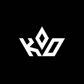 KO monogram logo with crown shape luxury style