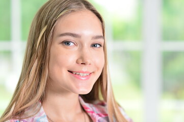 Portrait of a beautiful young woman posing