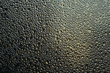 Water drops on glass texture abstract background. Selective focus