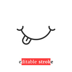 minimal editable stroke yummy icon