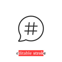 Fototapeta premium minimal editable stroke relevant icon