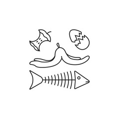 linear set of organic waste