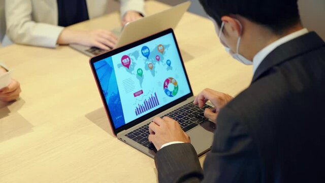 ビジネスミーティング　PC画面