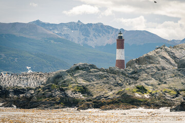 Ushuaia, City at the End of the World, Argentina. 09/05/2019: This is place is full of mountains and rivers and snow around the city center. Ushuaia is the capital of Tierra del Fuego