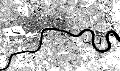 Foto op Aluminium map of the city of London, Great Britain © tish11
