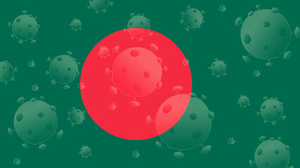 Coronavirus, flag of Bangladesh - 365187400