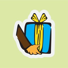 hands holding gift box