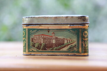 Vintage tin box of chocolates