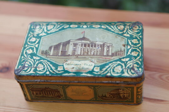 Vintage Tin Box Of Chocolates