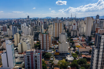 Naklejka premium Aerial view of Sao Paulo, Brazil. Important avenue. Avenue Rebouças. 