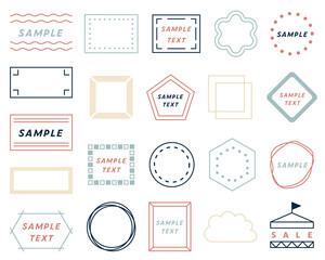 見出しやタイトルのフレームのセット／枠／装飾／飾り／おしゃれ