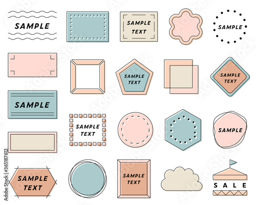 見出しやタイトルのフレームのセット 枠 装飾 飾り おしゃれ Wall Mural Yugoro