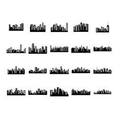 collection of city silhouettes