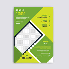 Abstrat Annual Report Cover Design Template.